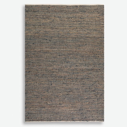 Tobais 9 X 12 Rescued Leather & Hemp Rug