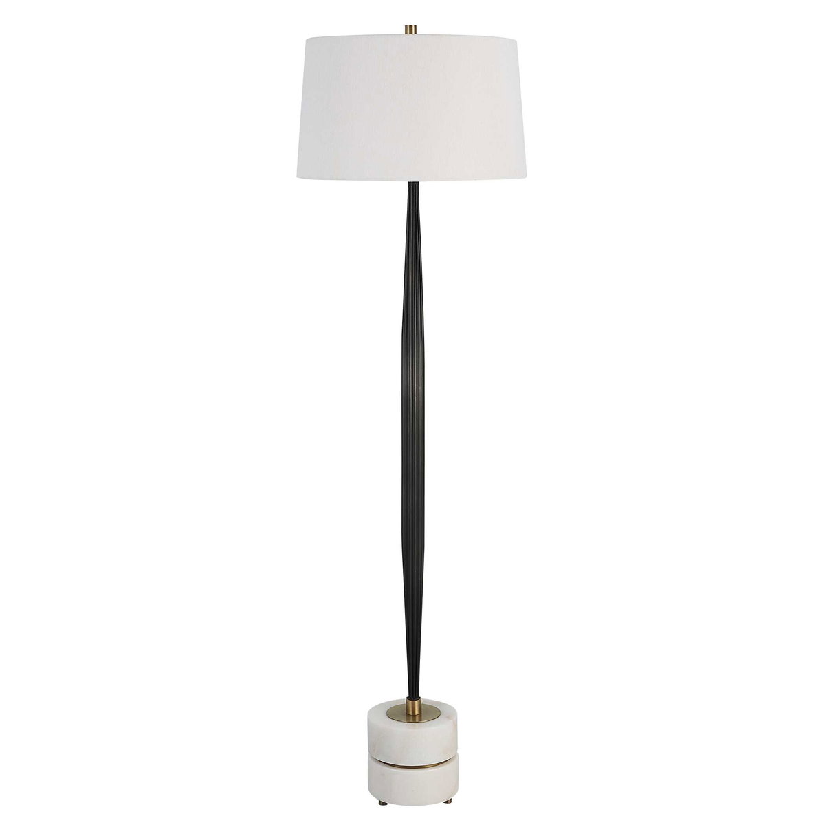 Miraz Iron Floor Lamp, by Uttermost, 19" width x 65.75" height x 19" depth View 5