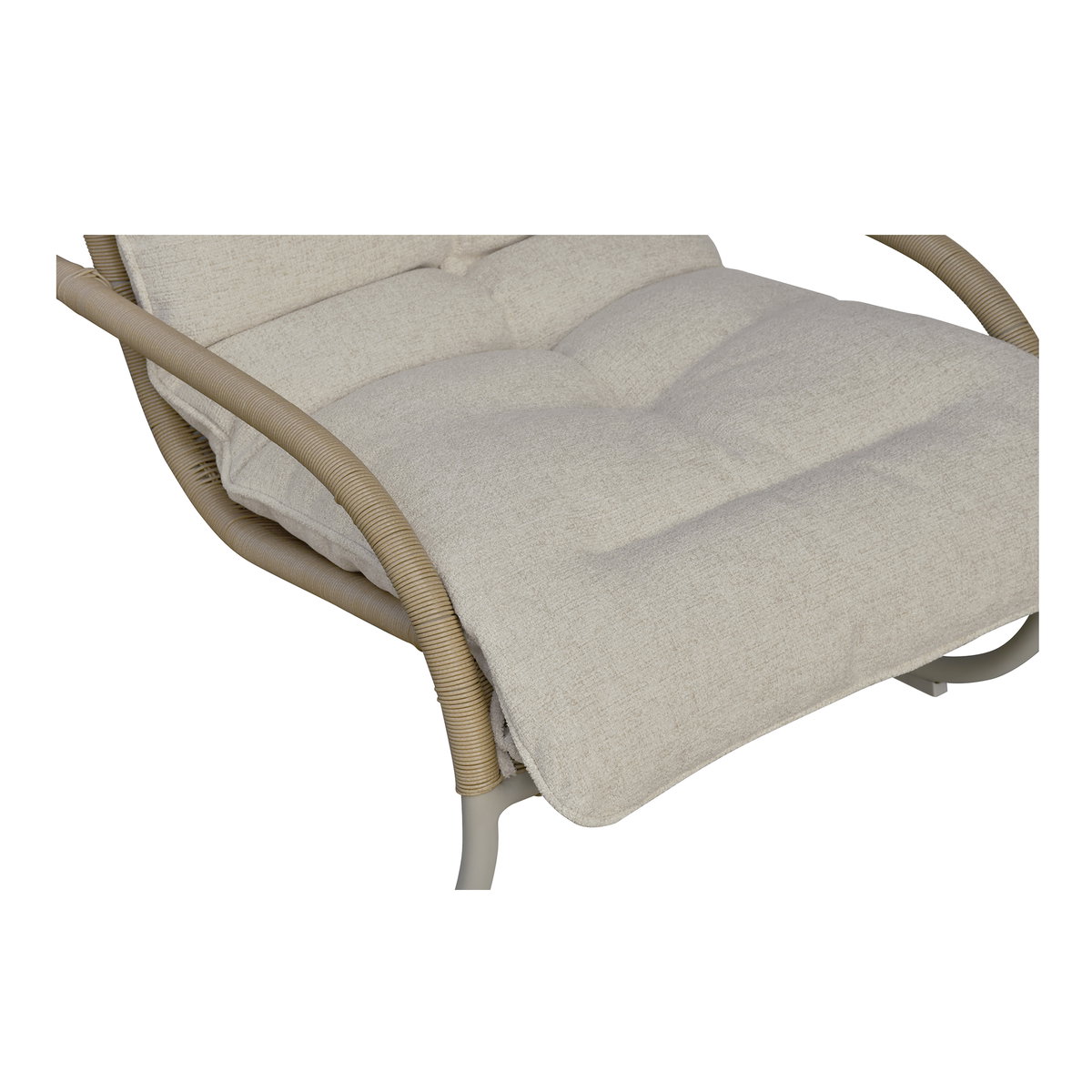 Lyra Outdoor Rocking Chair Beige, Outdoor Chair by Moe's Home, 2'2.77" width x 2'10" height x 3'2" depth View 7