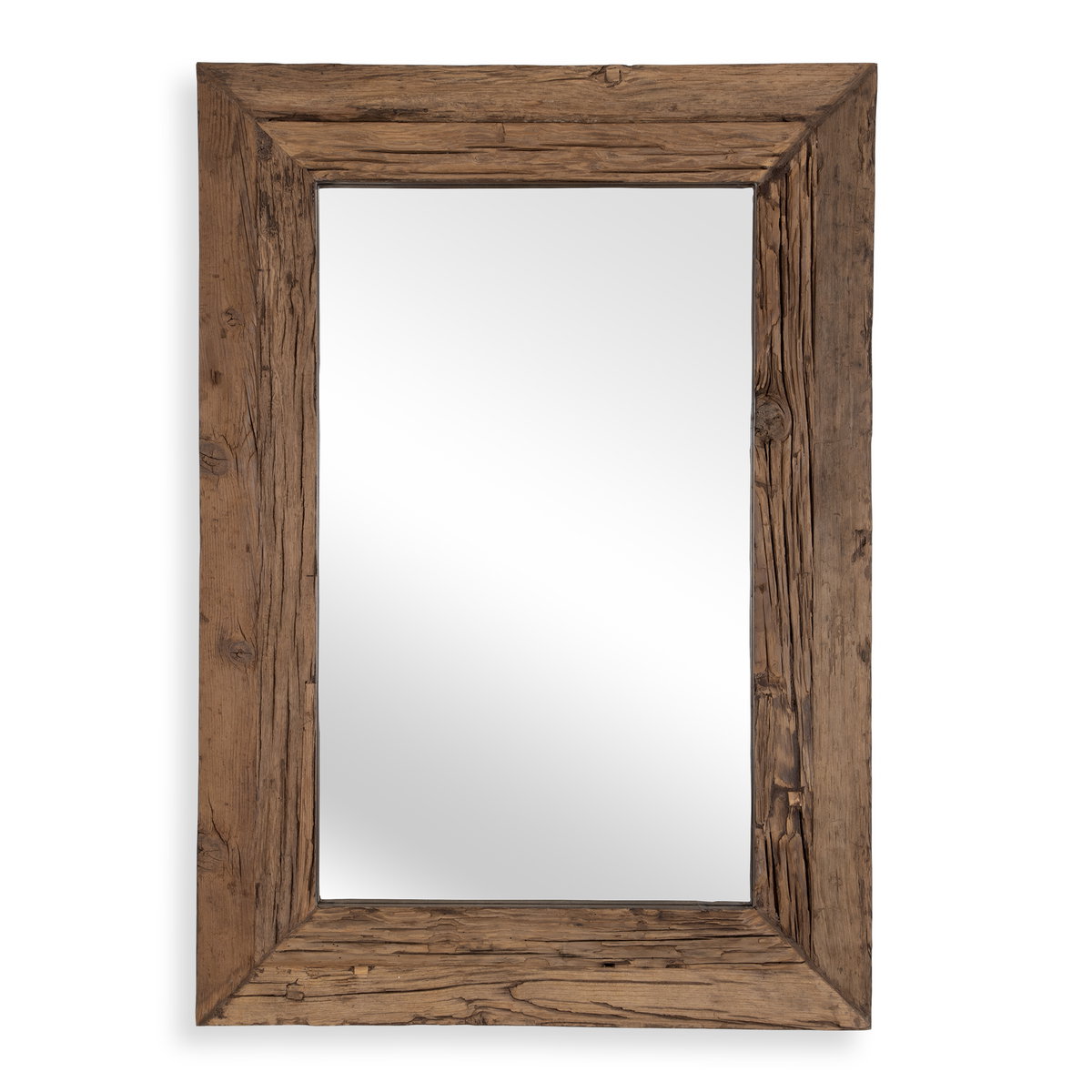 Rennick Large Reclaimed Pine Mirror, by Uttermost, 3'4" width x 4'9" height x 1.5" depth View 1