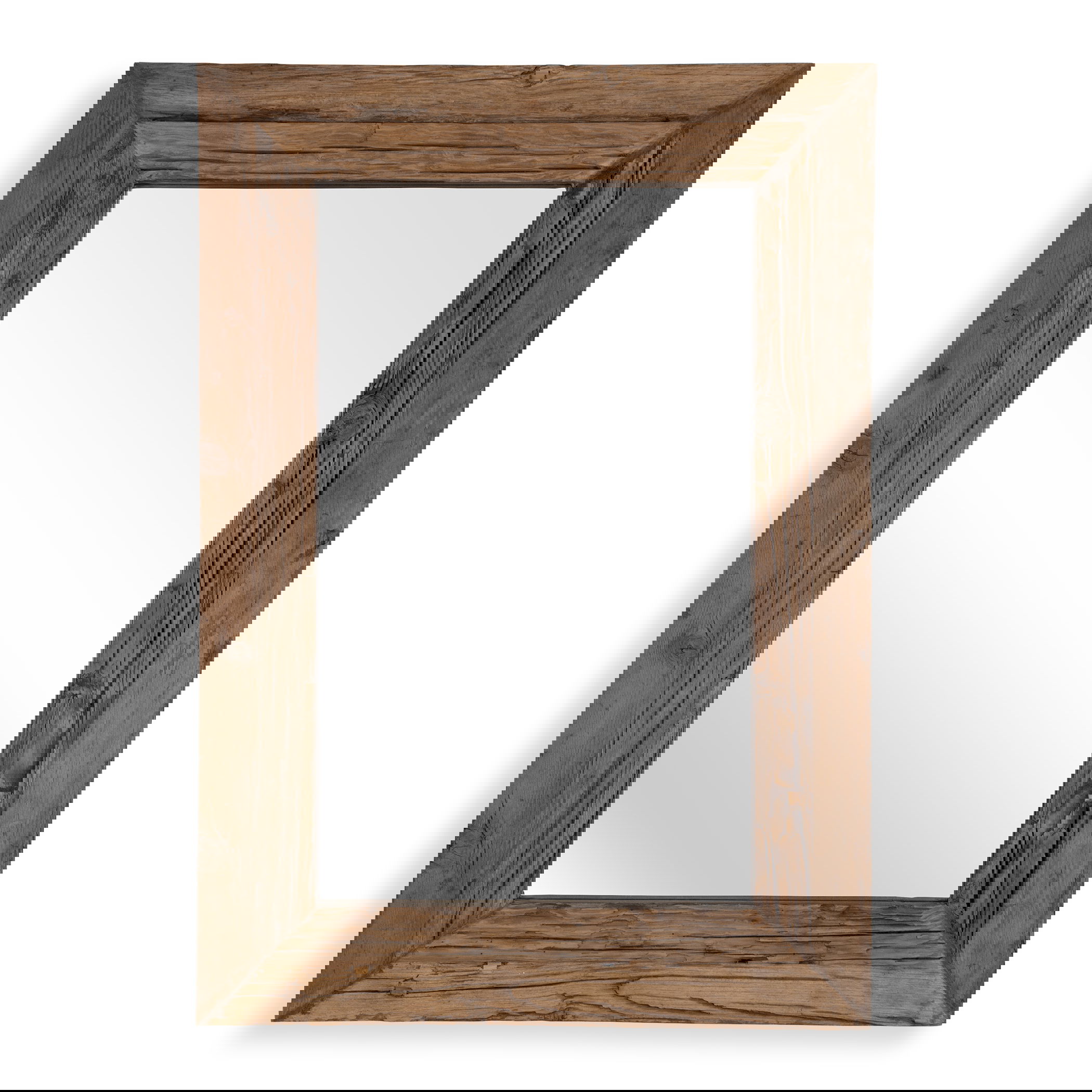 Rennick Large Reclaimed Pine Mirror large image 