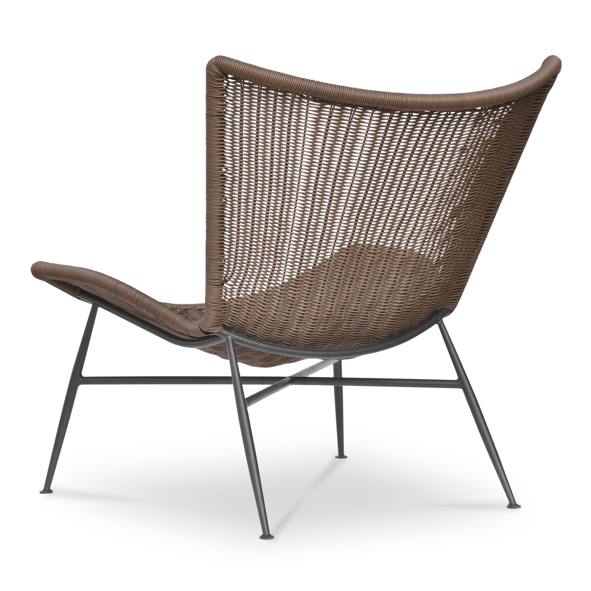 Paige Outdoor Accent Chair Brown, Outdoor Chair by Moe's Home, 2'5.5" width x 2'9" height x 2'8.76" depth View 2
