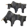 Regal Bull Bronze Sculptures Set/2, Figurines & Statue by Uttermost, 15" width x 9.5" height x 6.37" depth thumbnail 6