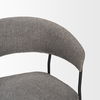 Carolyn Dining Chair with Gray Fabric & Matte Black Metal thumbnail 9