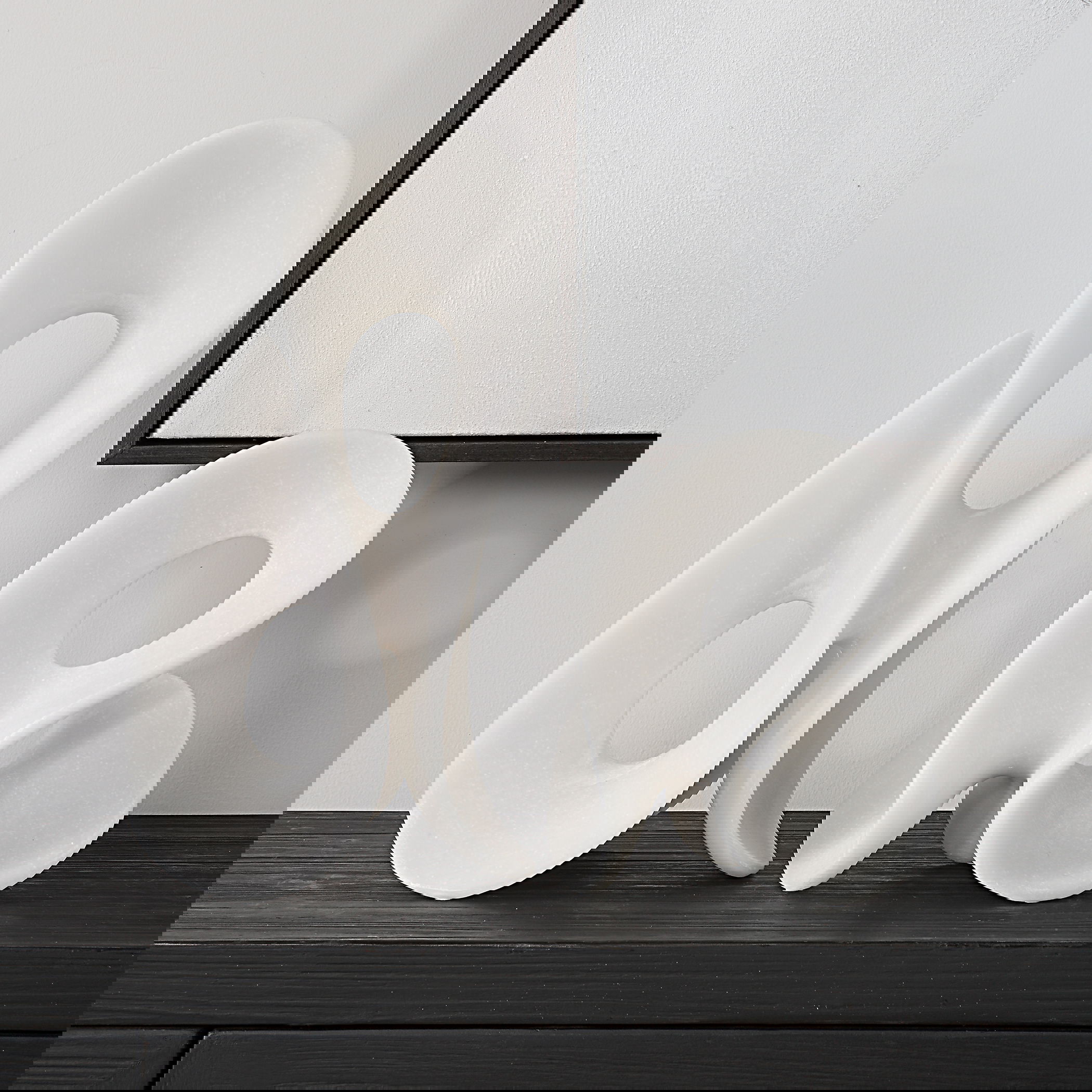 Silent Wave White Sculptures Set/2, Decorative by Uttermost, 8.75" width x 15" height x 7.5" depth View 2