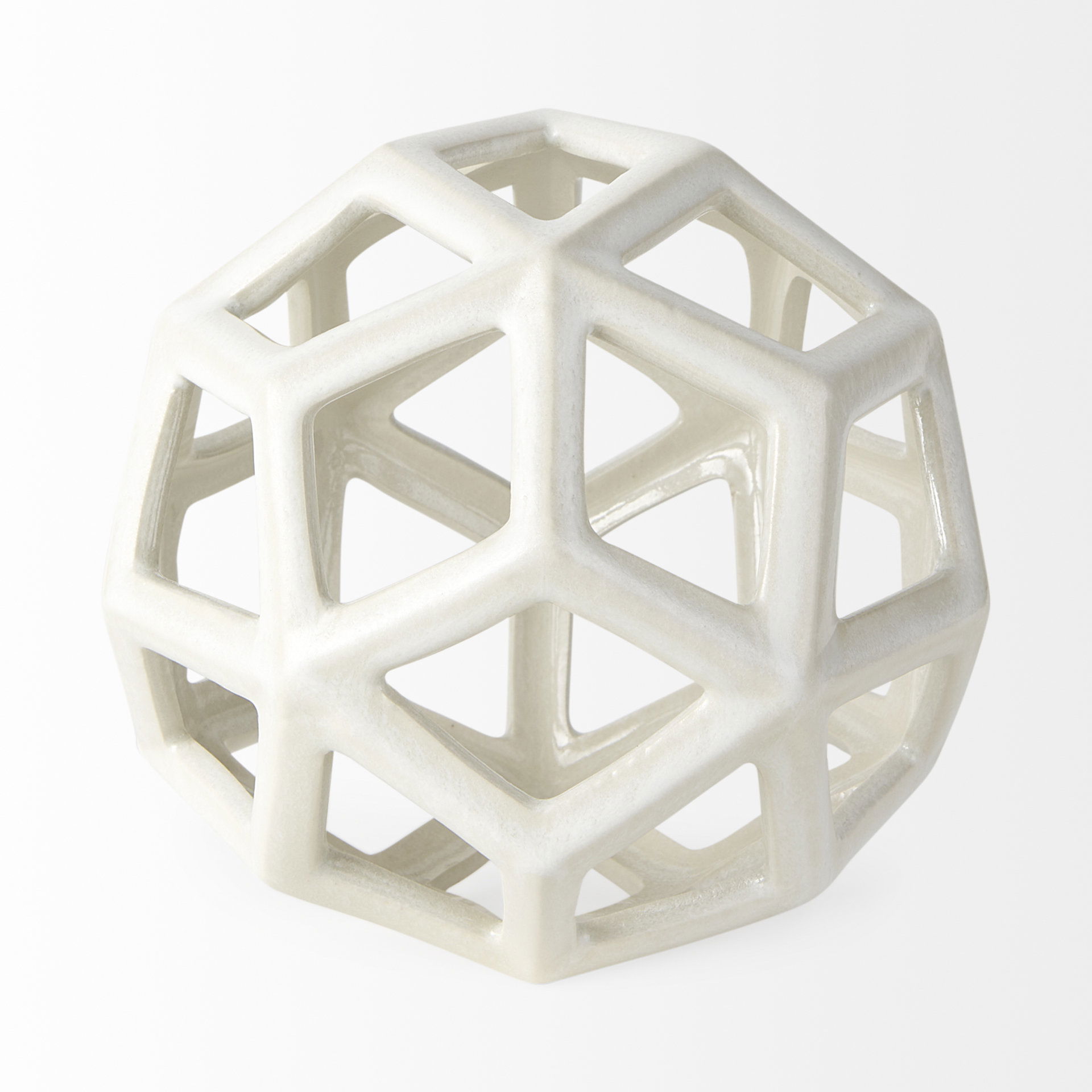 Geom  White Ceramic Geometric  Object large image 