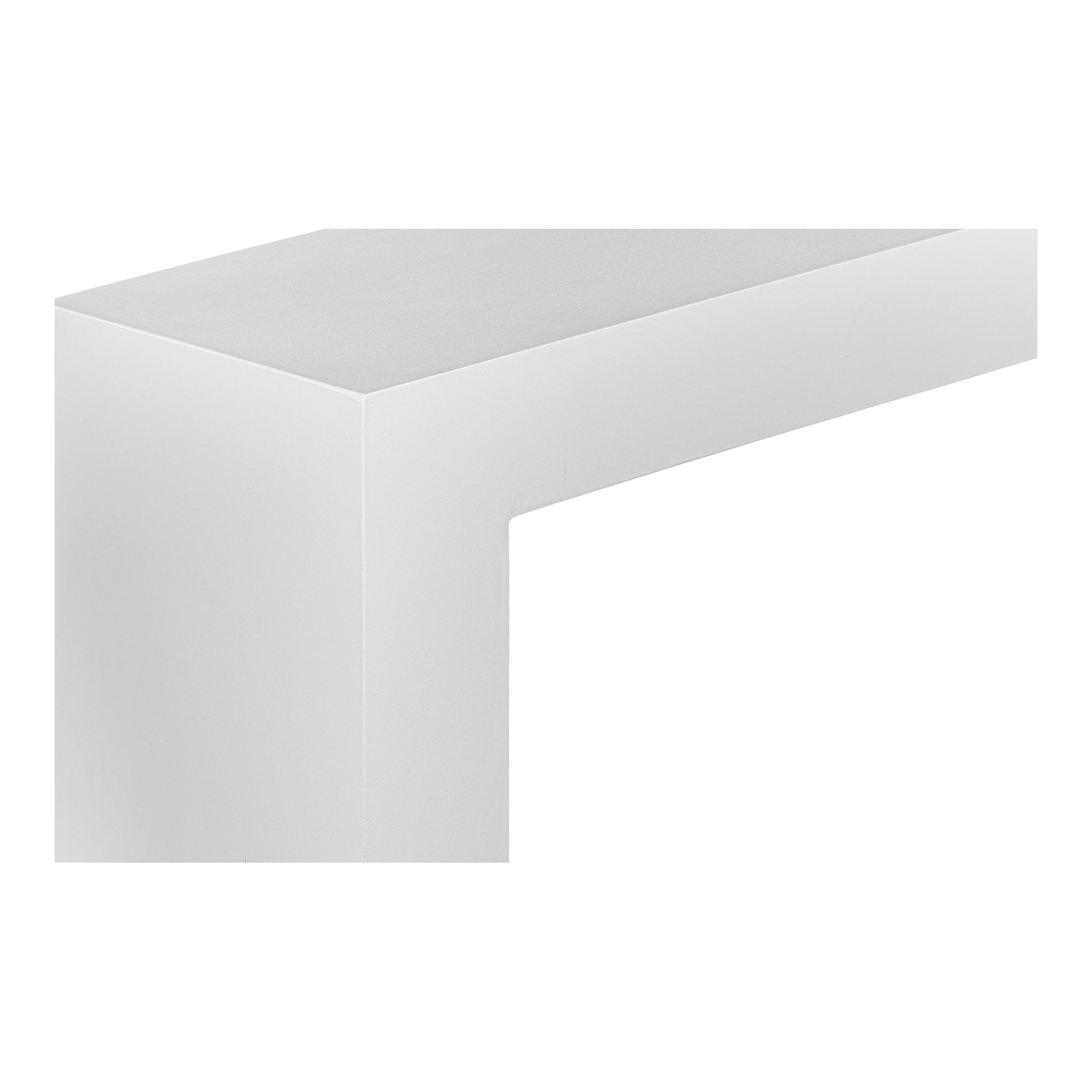 Lazarus Outdoor Bench White, Benche by Moe's Home, 55" width x 18.5" height x 15.75" depth View 5