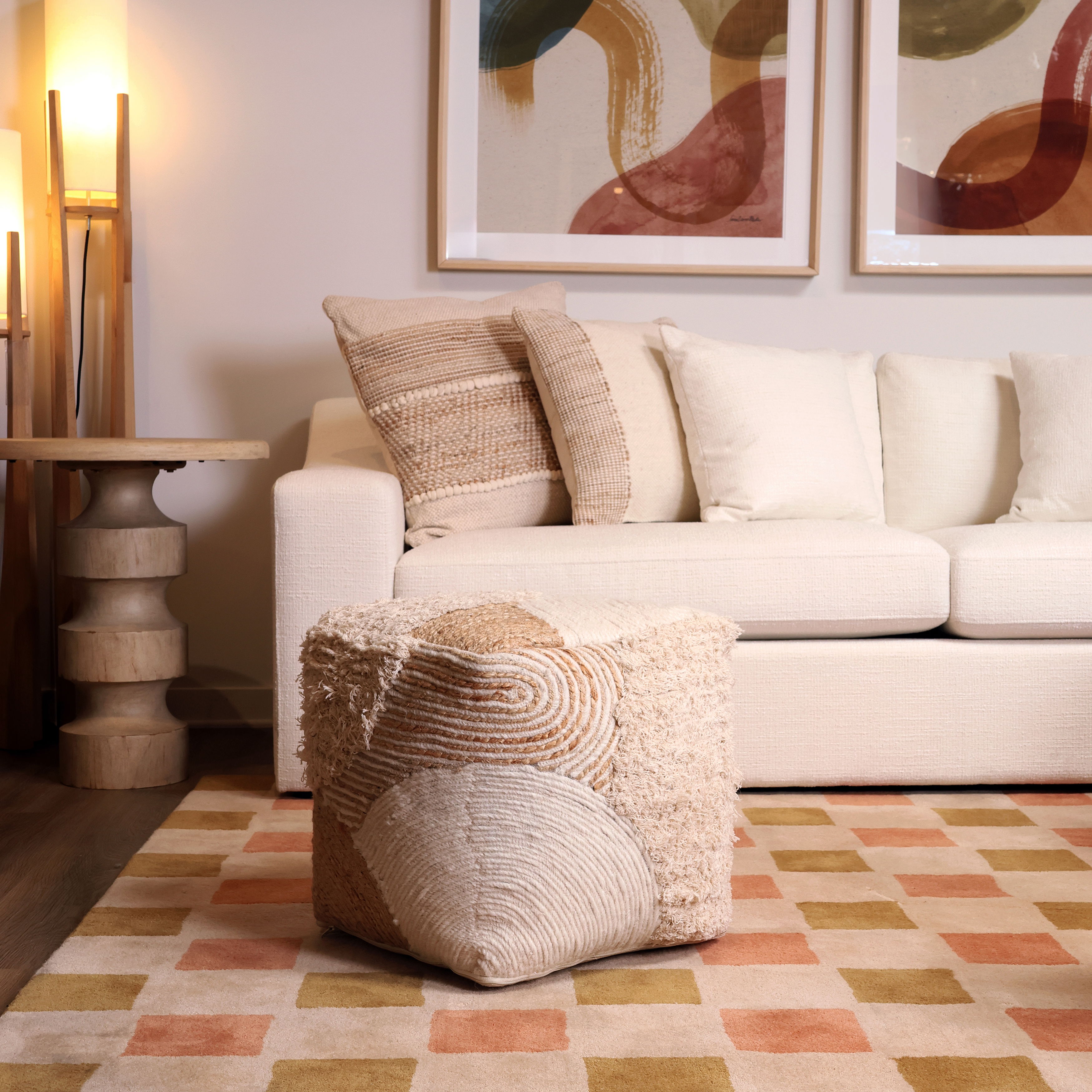 Emmeline Pouf, Ottoman by Dovetail, 16" width x 16" height x 16" depth View 4