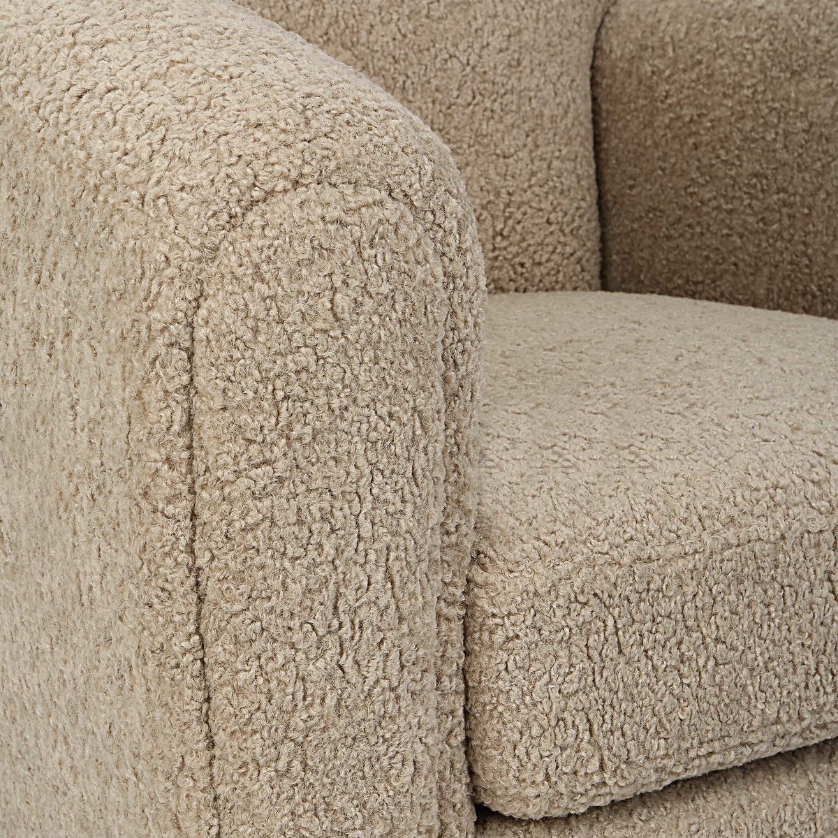 Teddy Latte Accent Chair, by Uttermost, 32" width x 35" height x 34" depth View 9