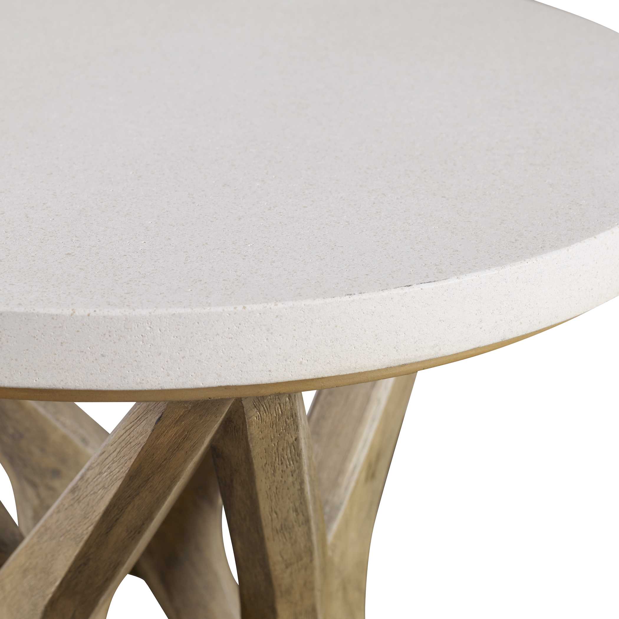 Marnie Limestone Side Table large image 