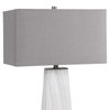 Sycamore White Table Lamp, by Uttermost, 1'7" width x 3' height x 11" depth thumbnail 9
