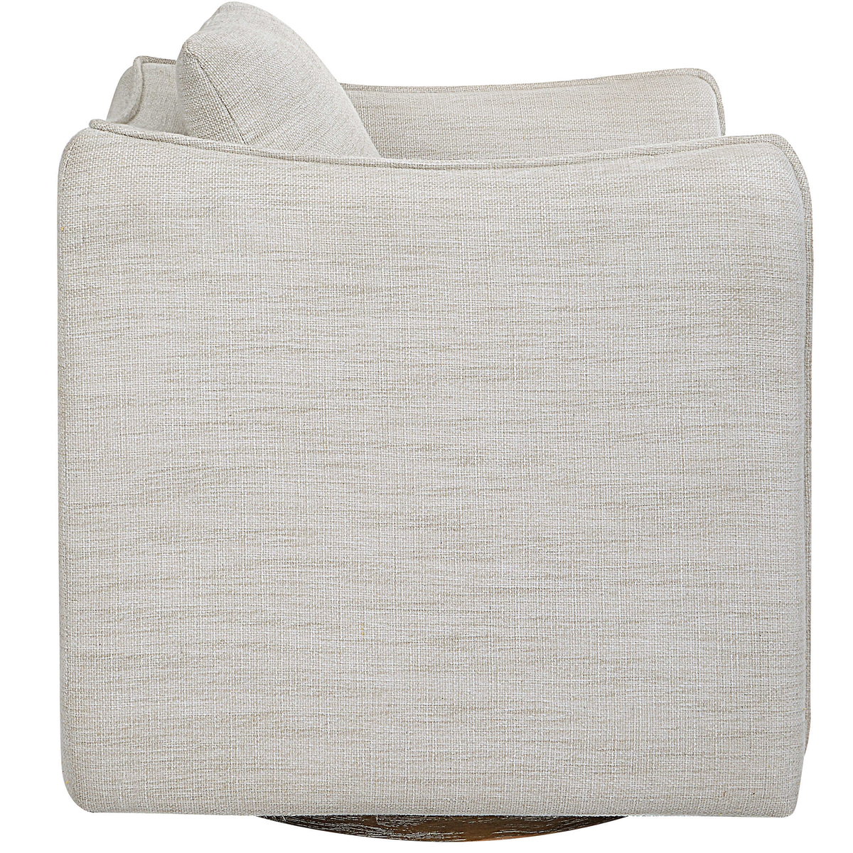 Corben White Swivel Armchair, Accent Chair by Uttermost, 30" width x 30" height x 30" depth View 6