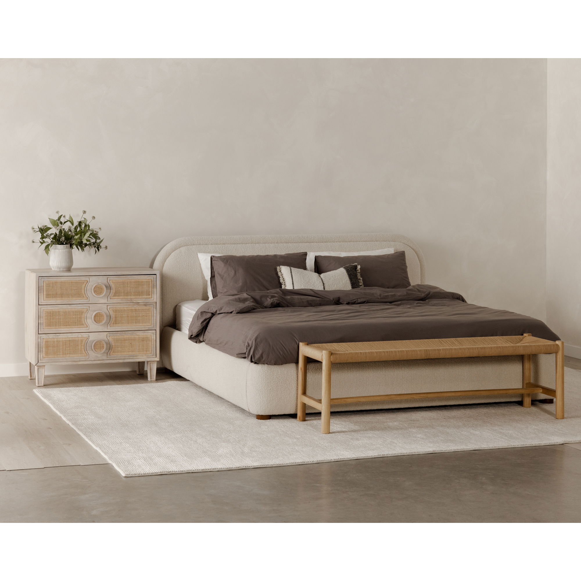 Colin King Bed Oatmeal large image 
