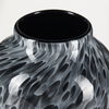 Masai Medium Black Mottled Glass Vase, by Mercana, 6.5" length x 6.5" width x 12.4" height thumbnail 6