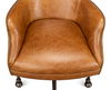 Andrew Jackson Desk Chair, Cuba Brown, Seating by Sarreid, 25" length x 29" width x 35" height thumbnail 5