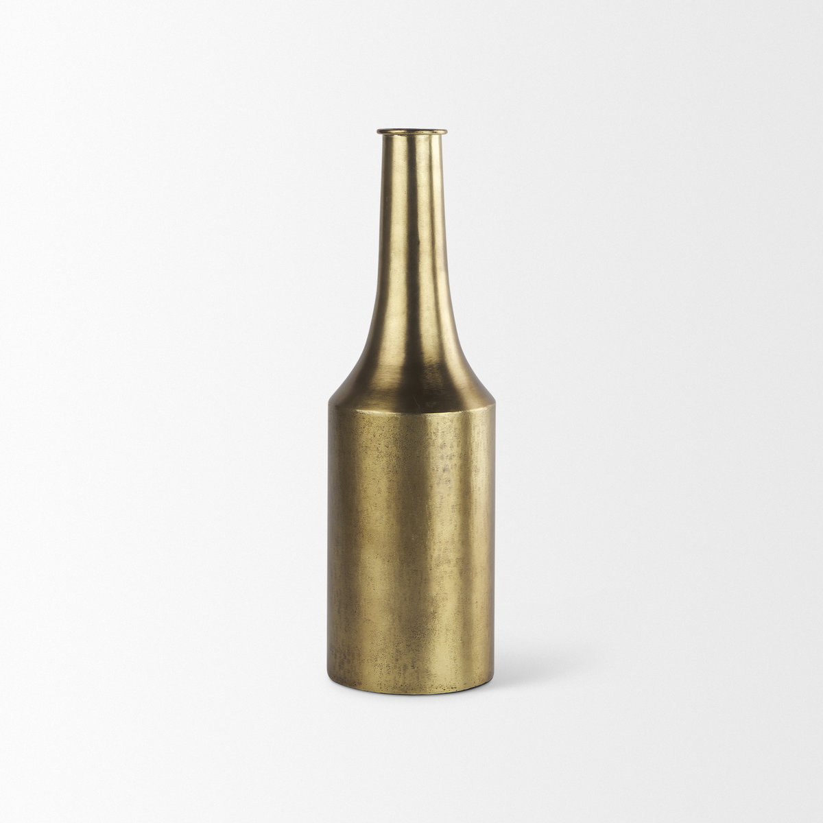 Aubrey Medium 18.0H Gold Iron Jug Vase, Decorative Jar by Mercana, 5.5" length x 5.5" width x 18" height View 5