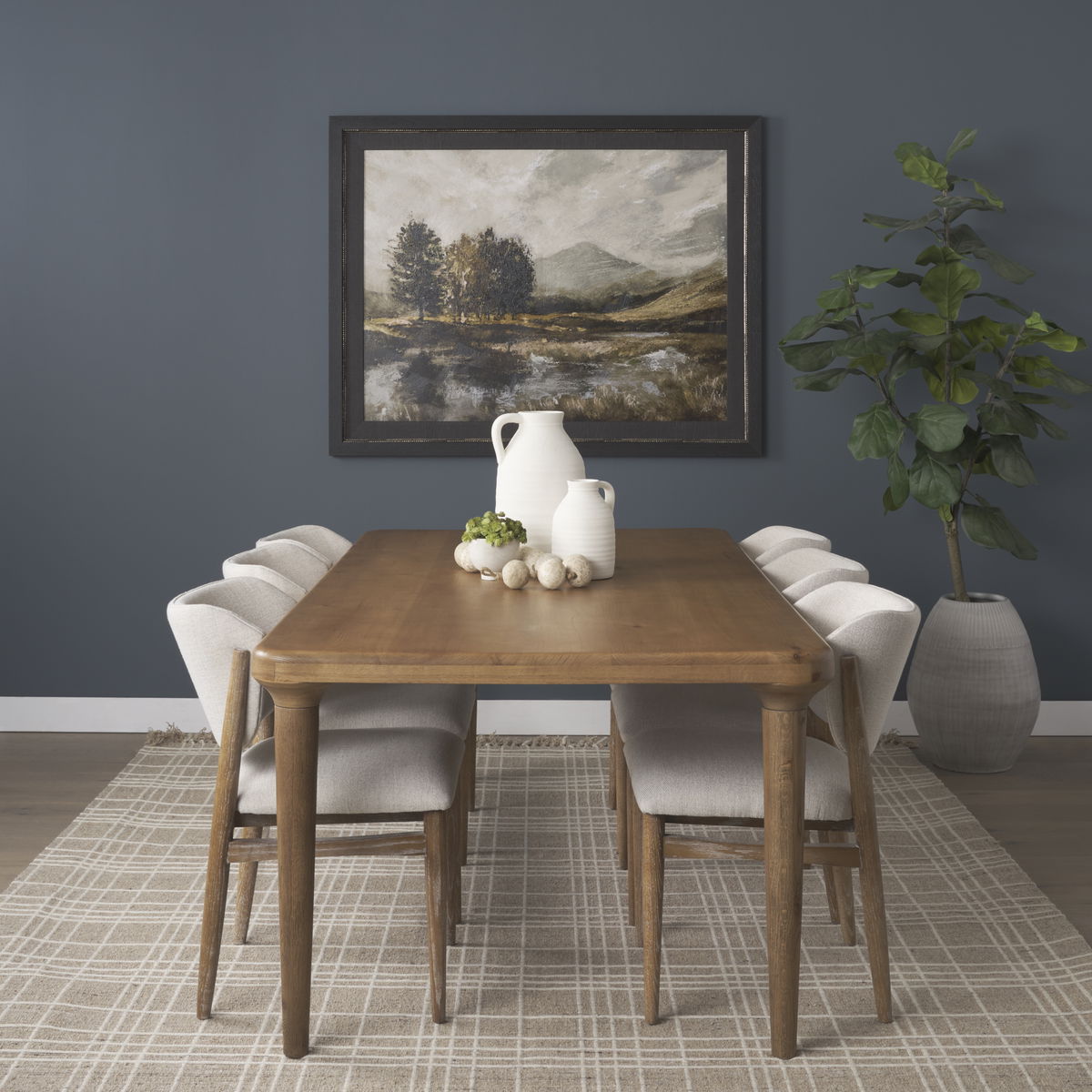 Suvan 84'L x 42'W Rectangular Dining Table | Modern | Light Brown Wood | Seats 8, by Mercana, 84" length x 42" width x 30" height View 2