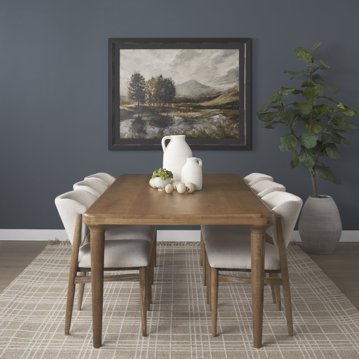 Suvan 84'L x 42'W Rectangular Dining Table | Modern | Light Brown Wood | Seats 8, by Mercana, 84" length x 42" width x 30" height View 2