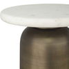 Reiss Marble & Brass Drink Table, Furniture by Uttermost, 12" width x 22.5" height x 12" depth thumbnail 4