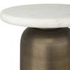 Reiss Marble & Brass Drink Table, Side & End Table by Uttermost, 12" width x 22.5" height x 12" depth thumbnail 4