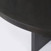 Liesl 54' Black Wood with Circular Top Dining Table, by Mercana, 54" length x 54" width x 30" height thumbnail 9