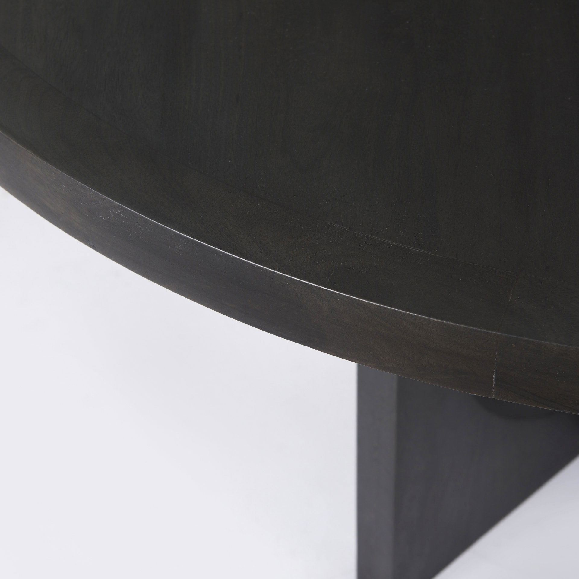 Liesl 54.L x 54.0W x 30.0H Black Wood with Circular Top Dining Table, by Mercana, 54" length x 54" width x 30" height View 9