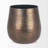 Quade Large Textured Gold Metal Planter, Vase by Mercana, 9" length x 9" width x 9" height thumbnail 6