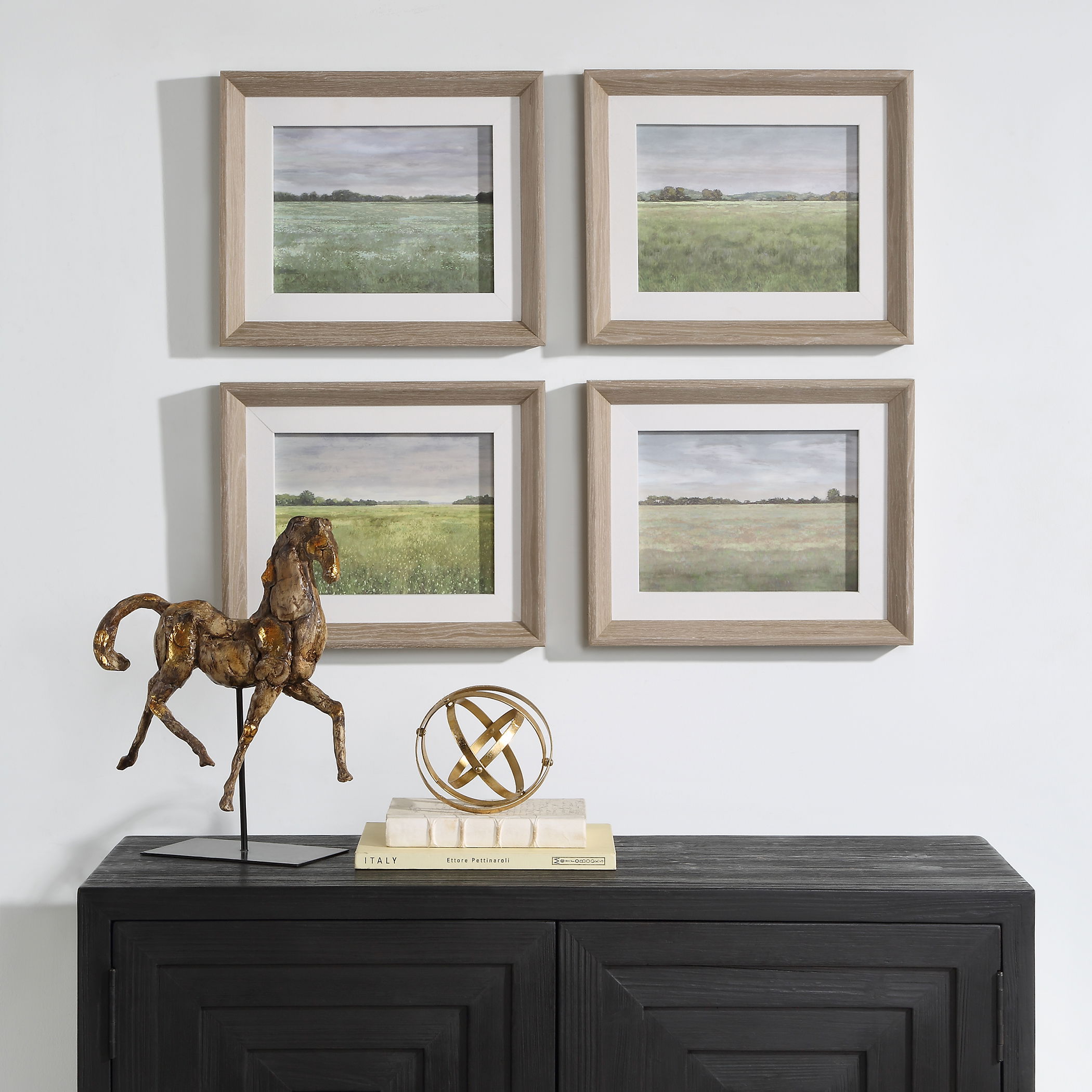 Quiet Meadows Framed Prints Set/4, Painting by Uttermost, 16.87" width x 13.87" height x 2" depth View 2