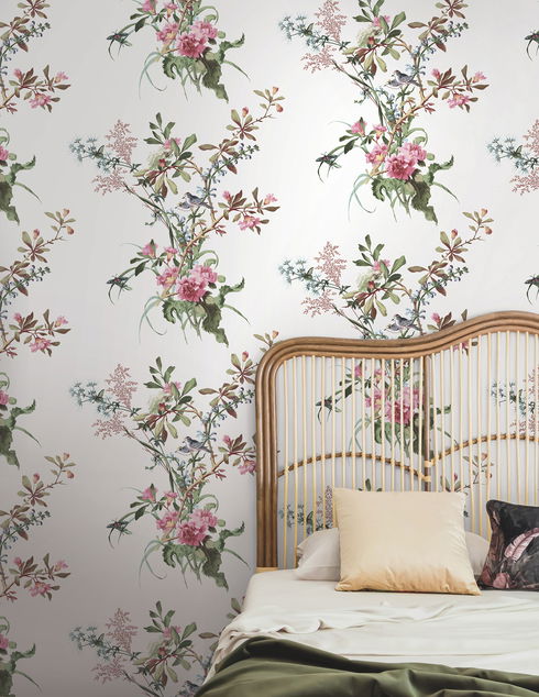 Wild Flowers Rose Peel & Stick Wallpaper