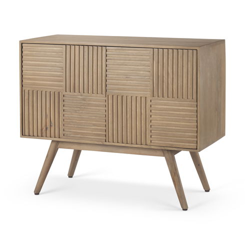 Sable  Light Brown Wood Accent Cabinet