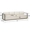 Remsen Outdoor Gray Sofa, Furniture by Uttermost, 107" width x 32" height x 35.25" depth thumbnail 3