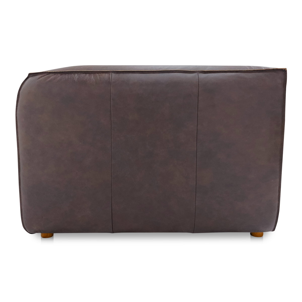 Form Corner Chair Espresso Brown Leather, Sectional Sofa by Moe's Home, 40.5" width x 26" height x 40.5" depth View 4