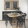 Sloan 80.0L x 17.0W x 36.0H Black Wood with Black Metal Frame Sideboard, Sideboards & Buffet by Mercana, 80" length x 18.75" width x 36.25" height thumbnail 4