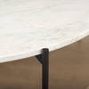 Larkin Marble Top with Brown Wood Shelf Round Coffee Table, by Mercana, 42" length x 42" width x 16" height thumbnail 6