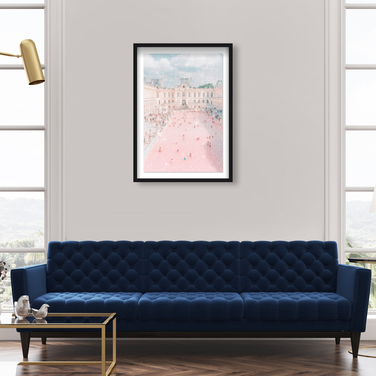 Pink Pool (Diamond Dust), Art by Oliver Gal,  24x36 View 3