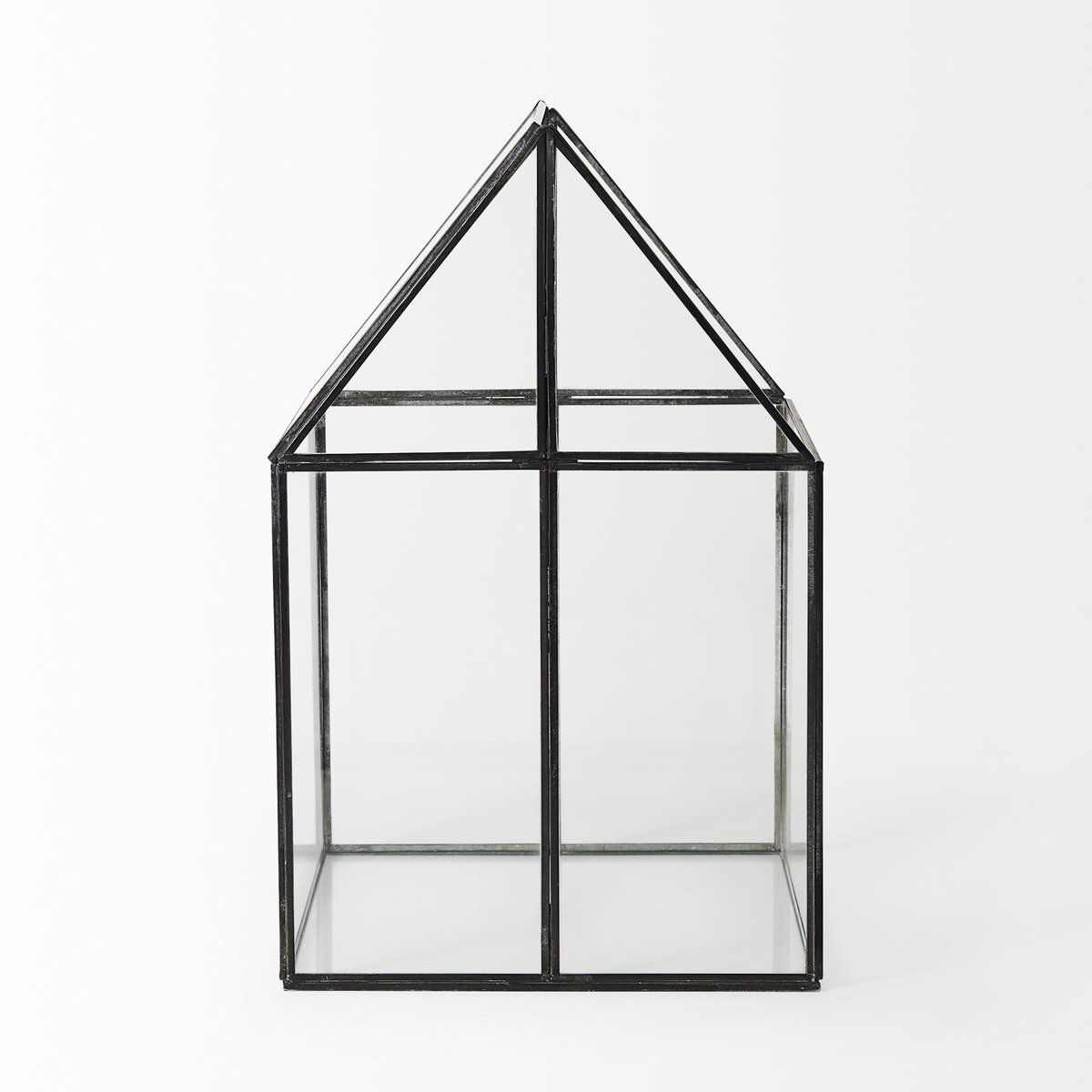 Sikes (Large) 10L x 10W x 16H Hut Terrarium with Glass Base, Boxe by Mercana, 10.04" length x 10.04" width x 16.14" height View 5