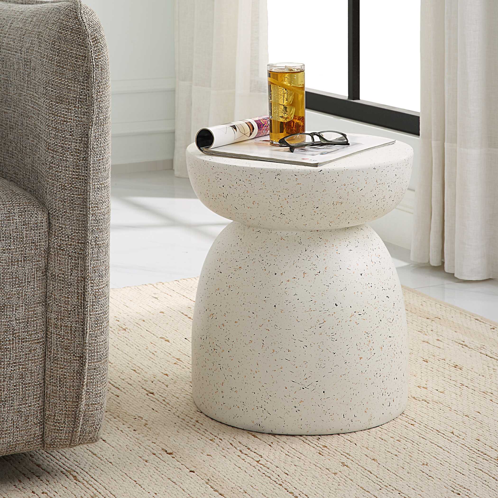 Inhale Cast White Accent Table Inhale Cast White Accent Table large image