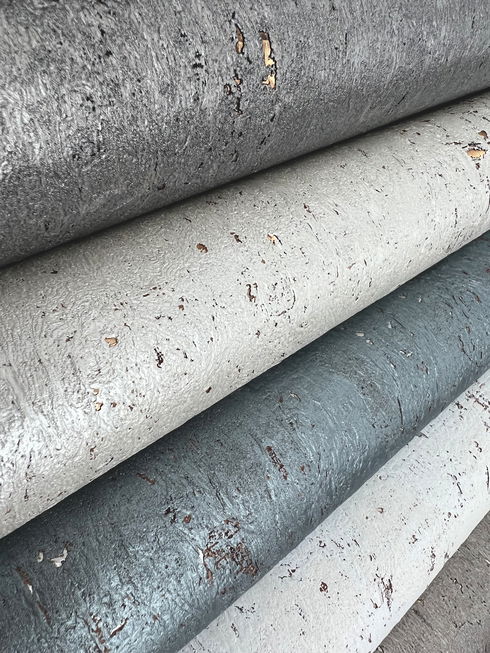 Cork Gold & Silver Metallic Wallpaper