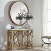 Catali Ivory Stone Console Table, by Uttermost, 41" width x 30" height x 14" depth thumbnail 2