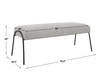 Jacobsen Modern Gray Bench, Benche by Uttermost, 56" width x 20" height x 19" depth thumbnail 3