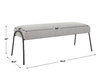 Jacobsen Modern Gray Bench, Benche by Uttermost, 56" width x 20" height x 19" depth thumbnail 3
