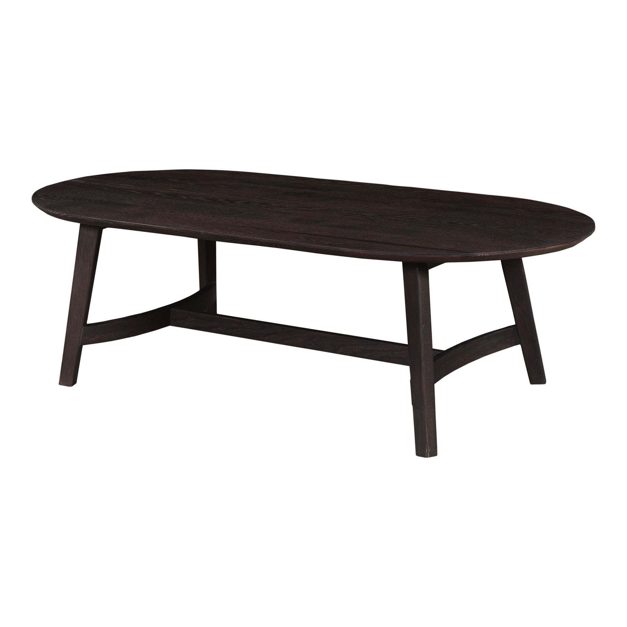 Trie Coffee Table Dark Brown, by Moe's Home, 54" width x 17" height x 28" depth View 4