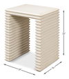 Stacked Side Table, Antique White, Side & End Table by Sarreid, 20" length x 16" width x 24" height thumbnail 28