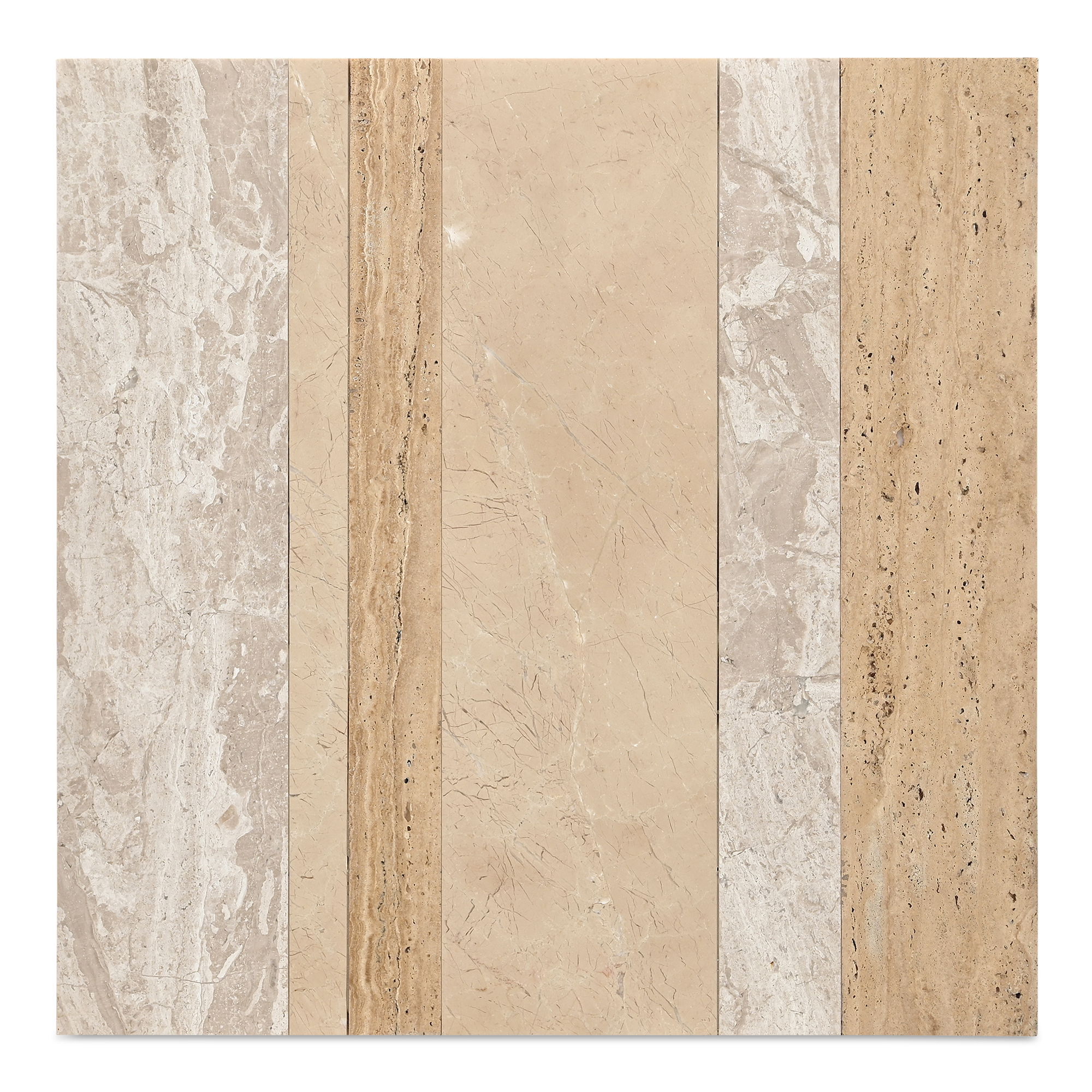 Rosa Accent Table Mixed Marble, Side & End Table by Moe's Home, 20" width x 20" height x 20" depth View 5