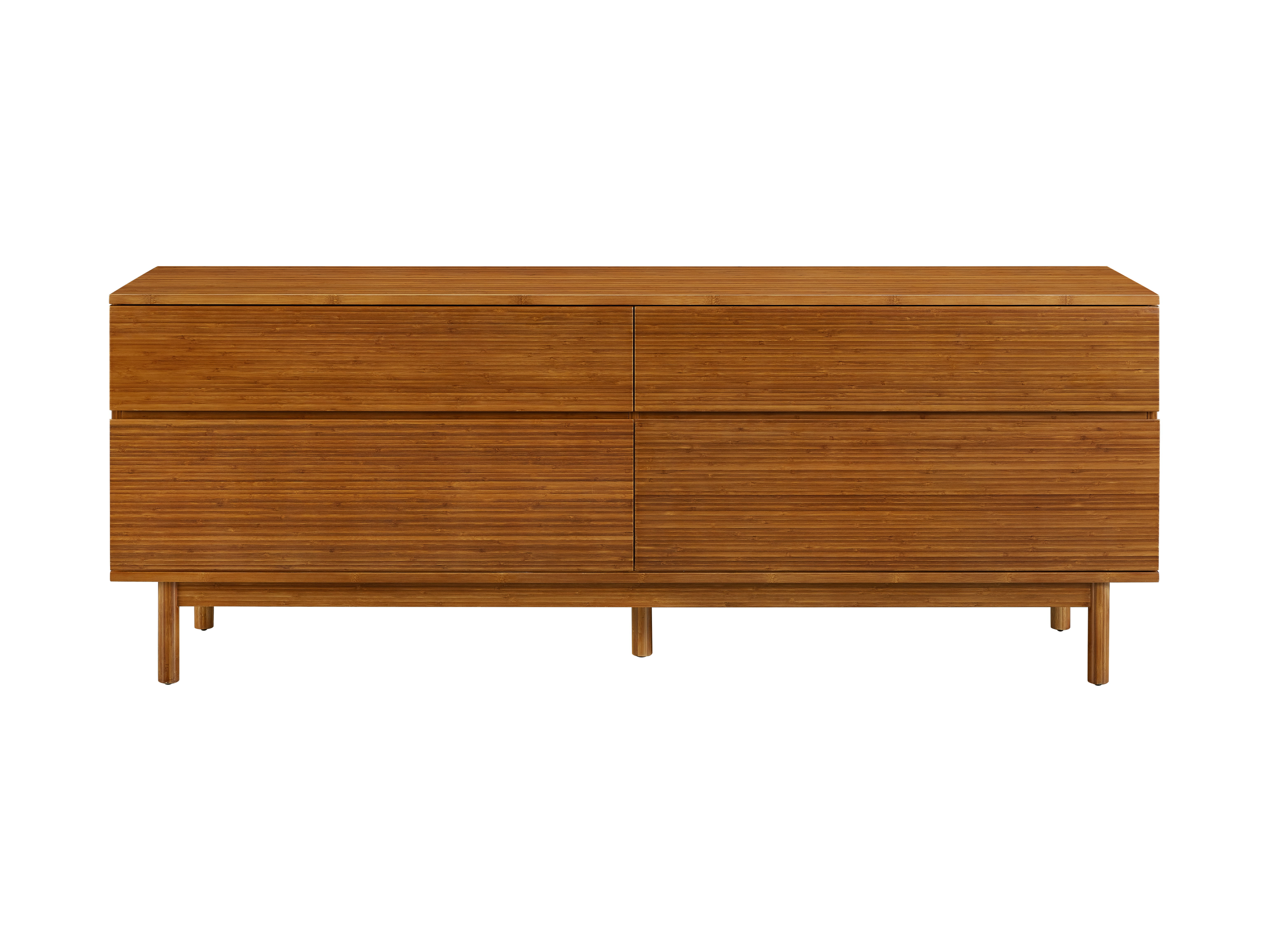 Ventura 4 Drawer Double Dresser, by Greenington, 18" length x 73.5" width x 28" height View 3