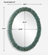 Bonaire Teal Blue Oval Mirror thumbnail 2