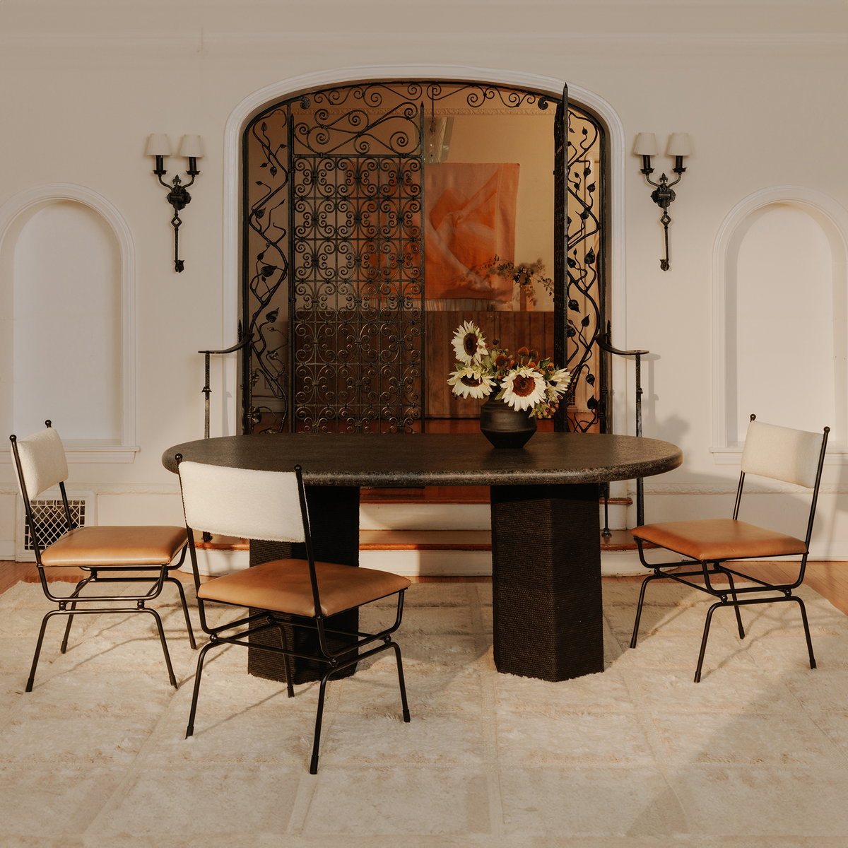 Sartoria Dining Table Black Granite, by Moe's Home, 72" width x 30" height x 40" depth View 9