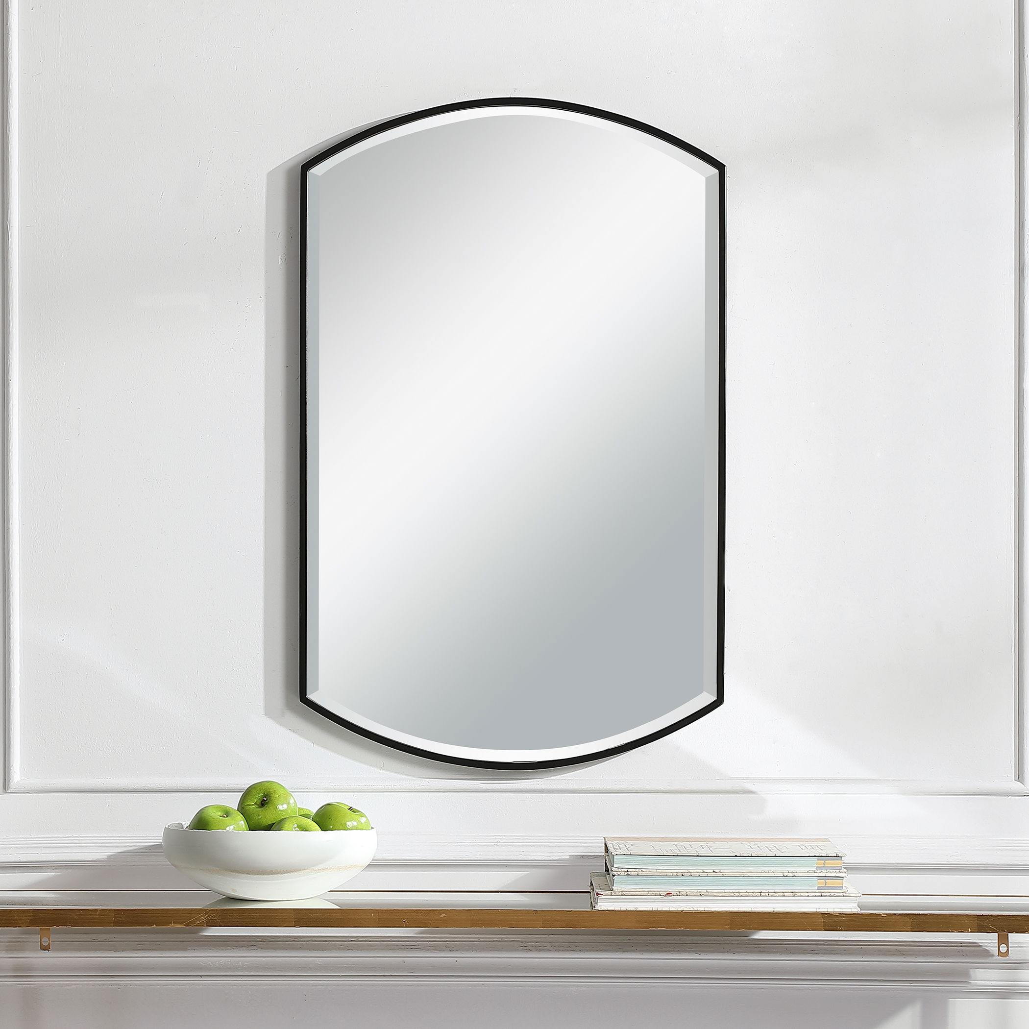 Shield Shaped Iron Mirror large image 