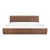 Round Off King Bed Walnut Brown, by Moe's Home, 81" width x 30" height x 84" depth thumbnail 8