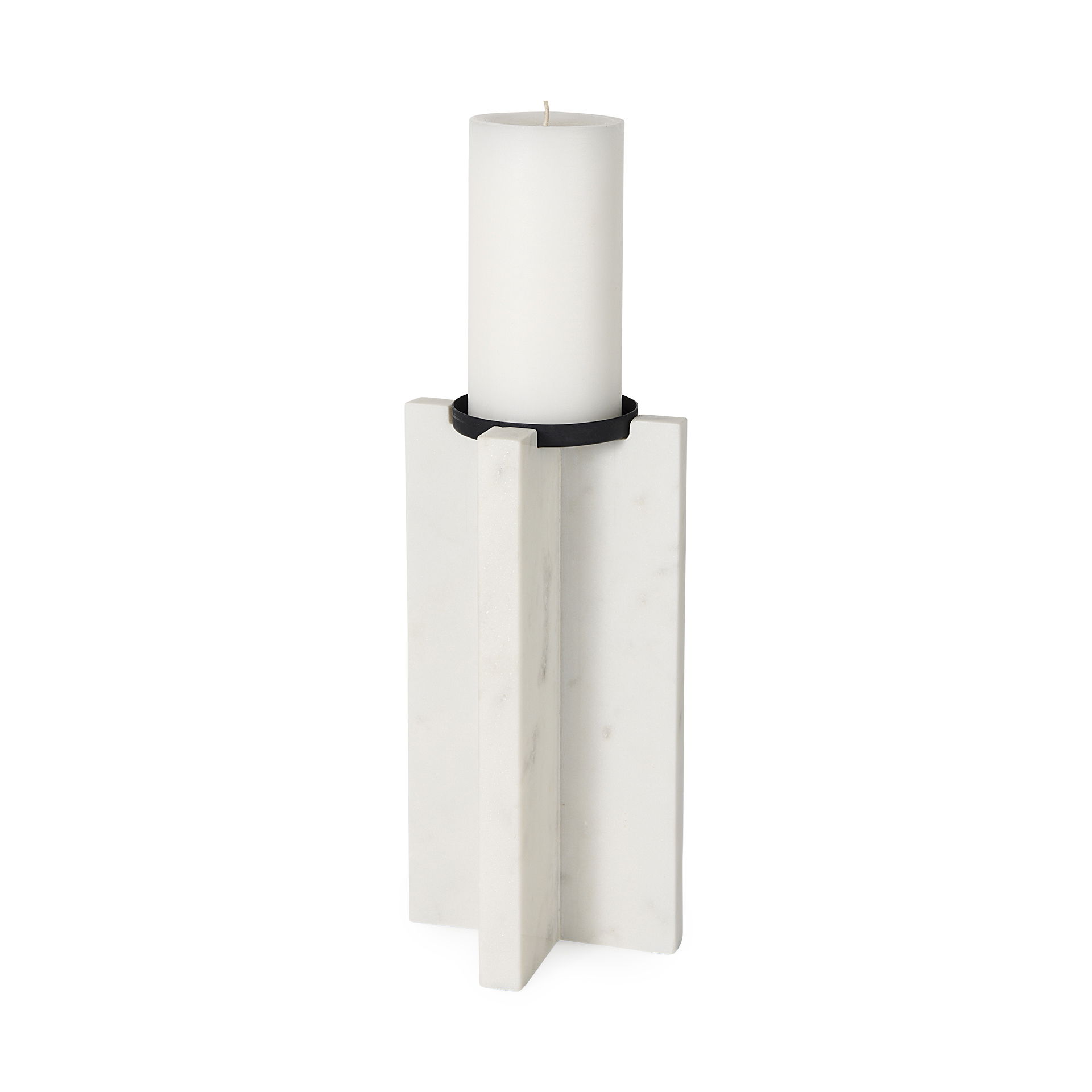 Sophia 5.5'L x 3.5'W x 10.5'H Marble Candle Holder Large large image 